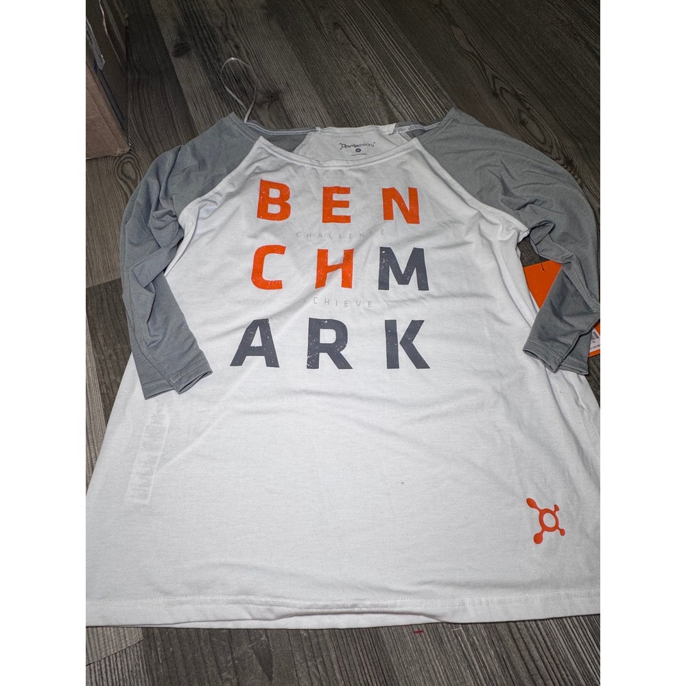 Orangetheory Fitness Womens Benchmark Raglan Long Sleeve Tee White Grey Medium